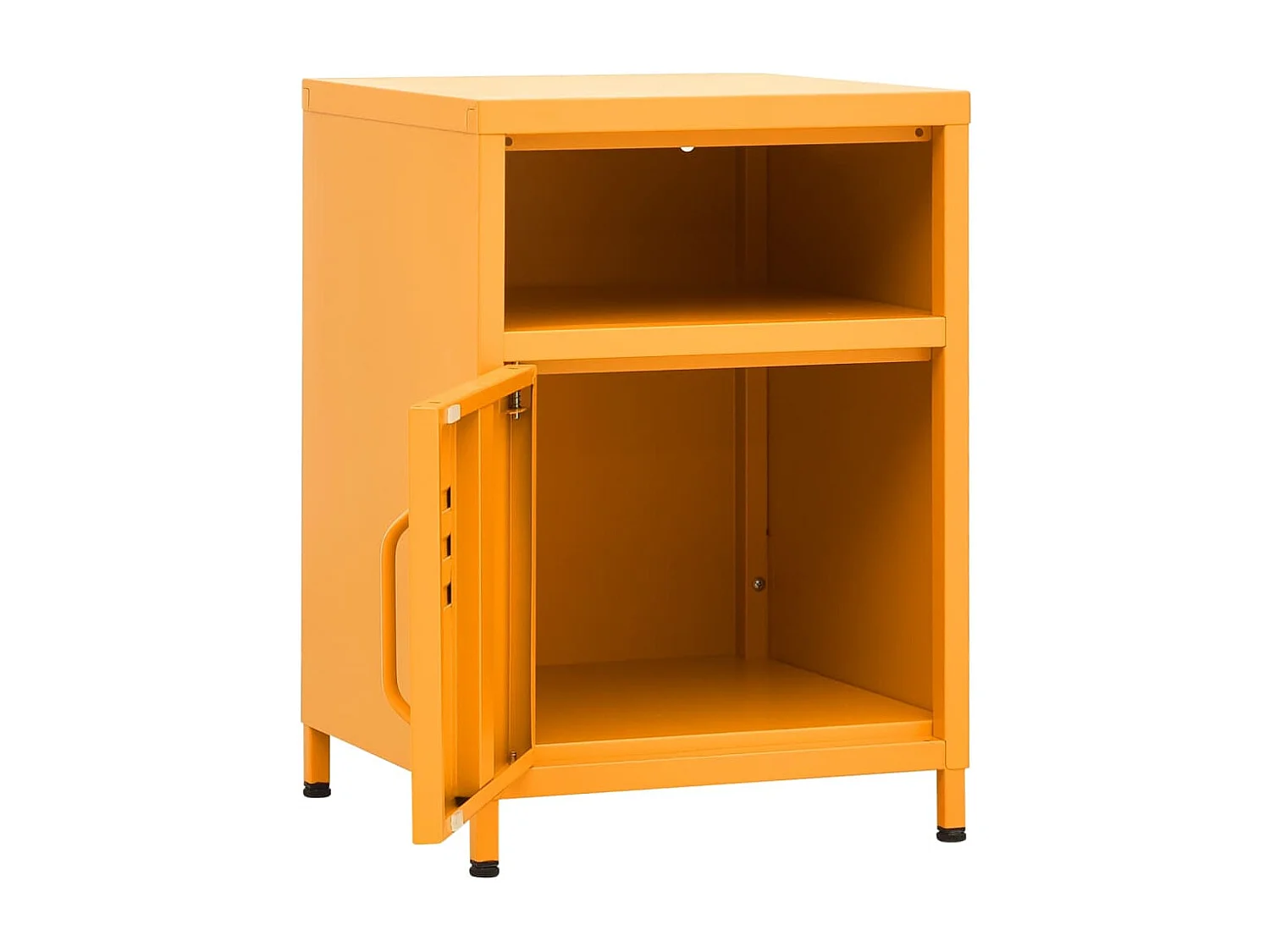 Comodini 2 pz Giallo senape 35x35x51 cm Acciaio