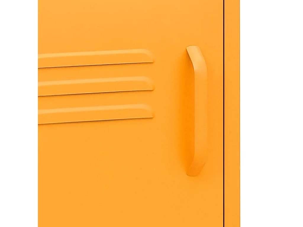 Comodini 2 pz Giallo senape 35x35x51 cm Acciaio