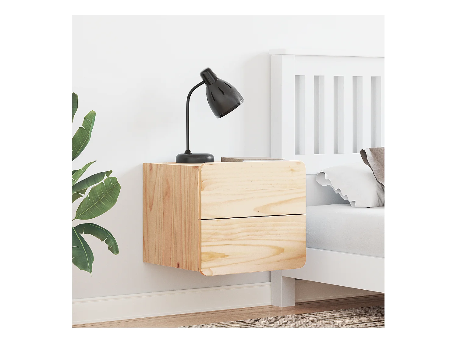 Table de chevet 2 pcs Marron 39 x 34 x 33 cm Bois de pin massif