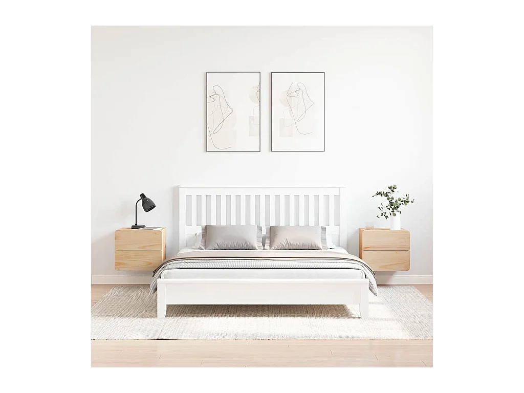 Table de chevet 2 pcs Marron 39 x 34 x 33 cm Bois de pin massif