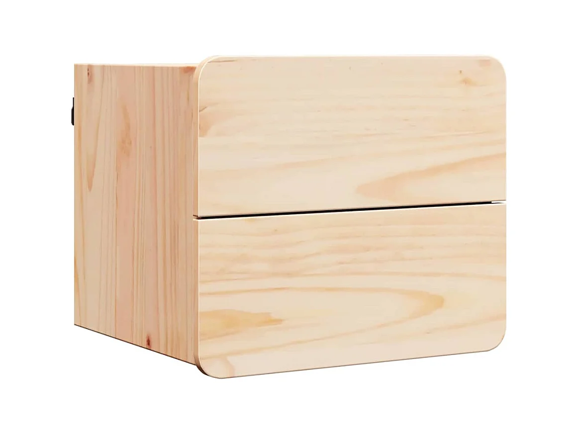 Table de chevet 2 pcs Marron 39 x 34 x 33 cm Bois de pin massif