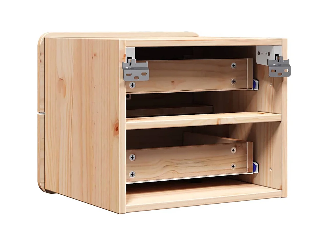 Table de chevet 2 pcs Marron 39 x 34 x 33 cm Bois de pin massif