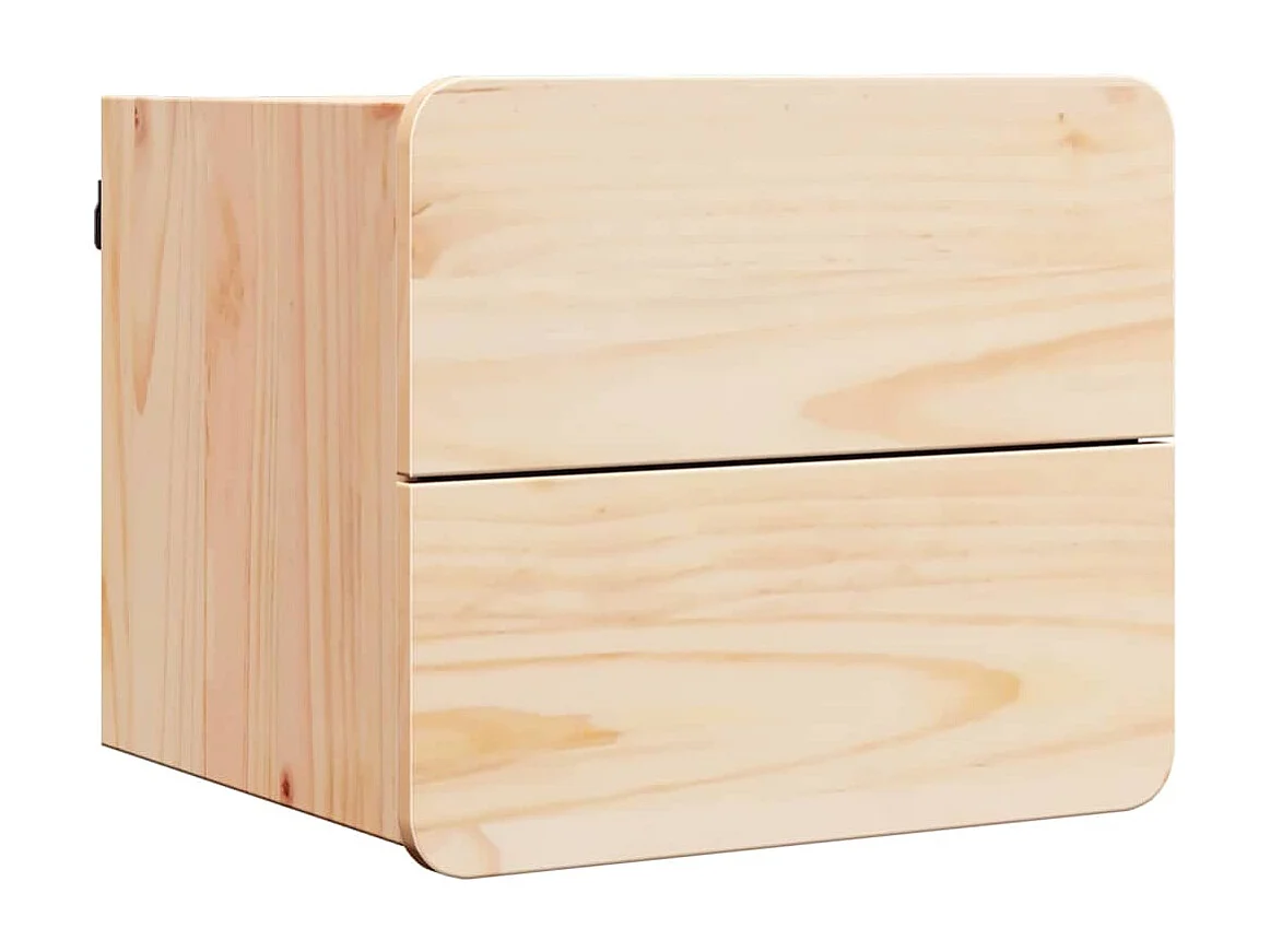 Table de chevet 2 pcs Marron 39 x 34 x 33 cm Bois de pin massif