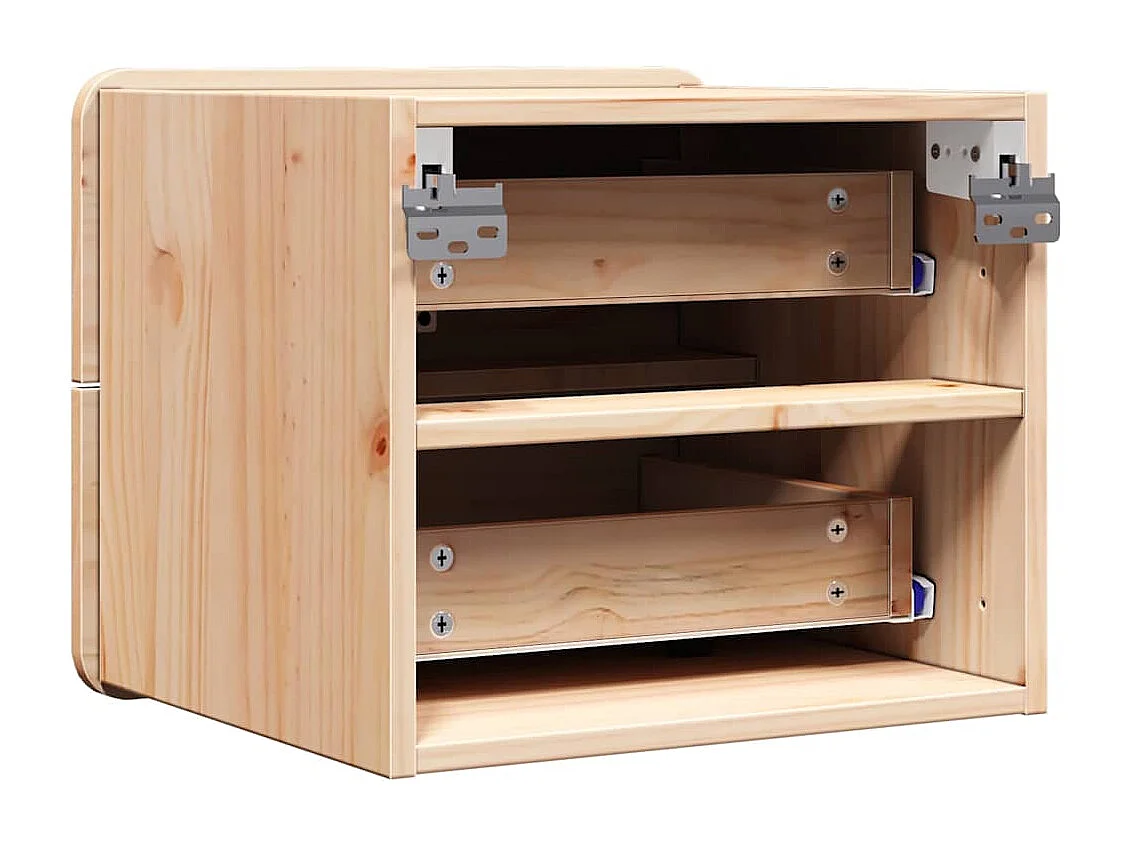 Table de chevet 2 pcs Marron 39 x 34 x 33 cm Bois de pin massif