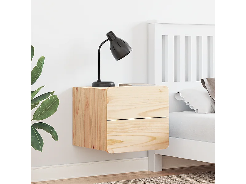 Table de chevet 2 pcs Marron 39 x 34 x 33 cm Bois de pin massif