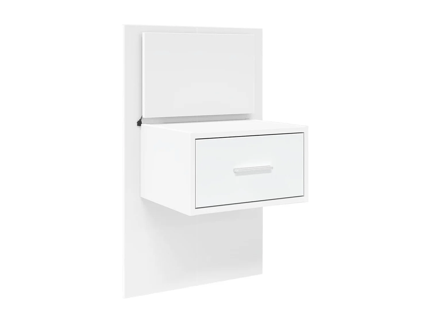 Table de chevet murale avec lumières LED blanc