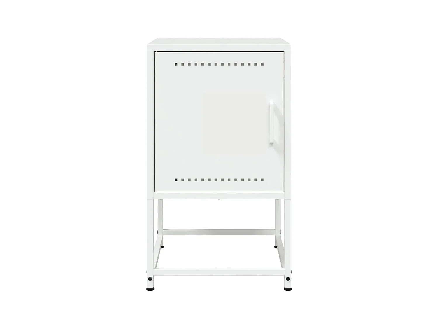 Tables de chevet 2 pcs blanc 36x39x60,5 cm acier
