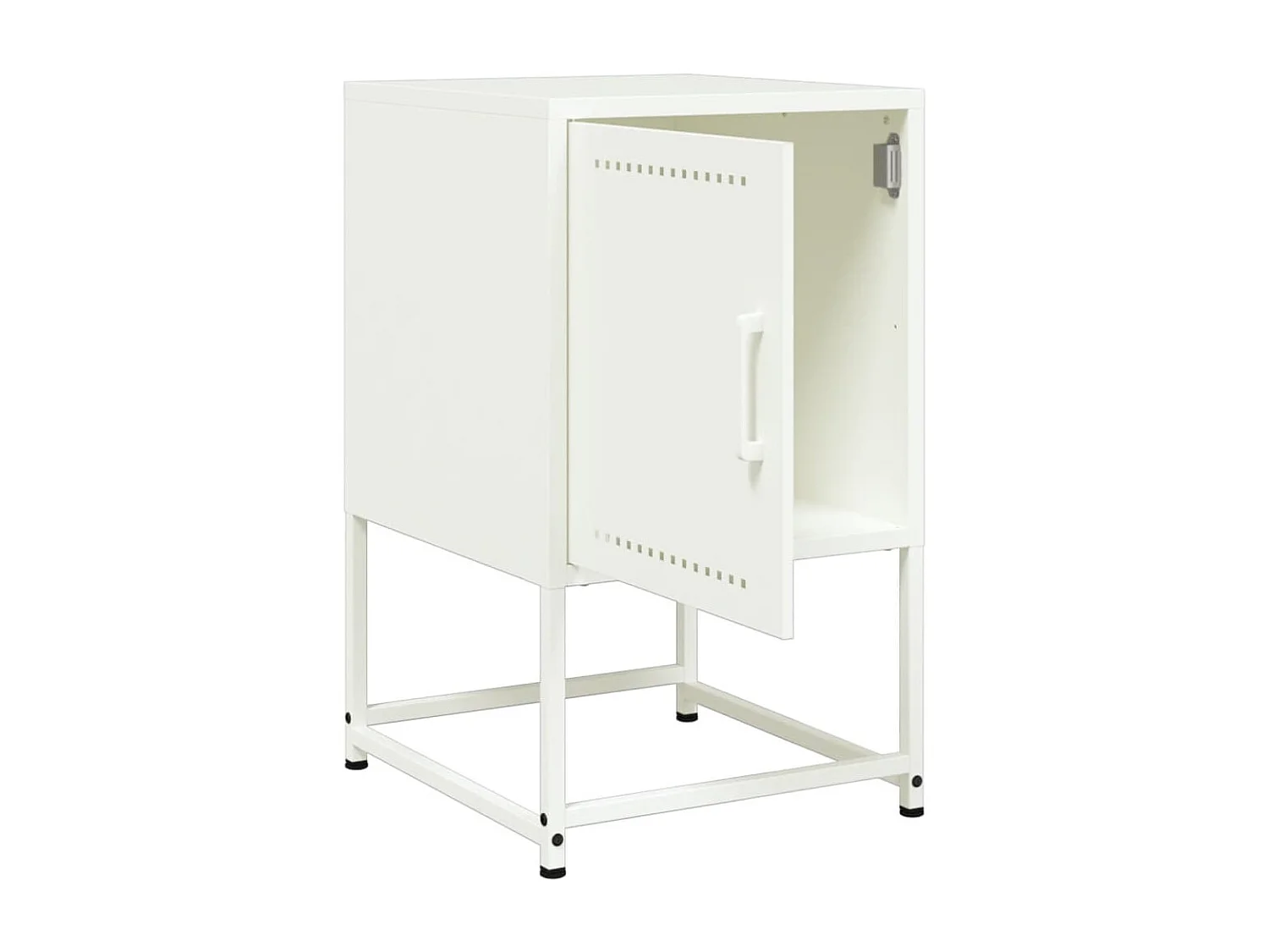 Tables de chevet 2 pcs blanc 36x39x60,5 cm acier