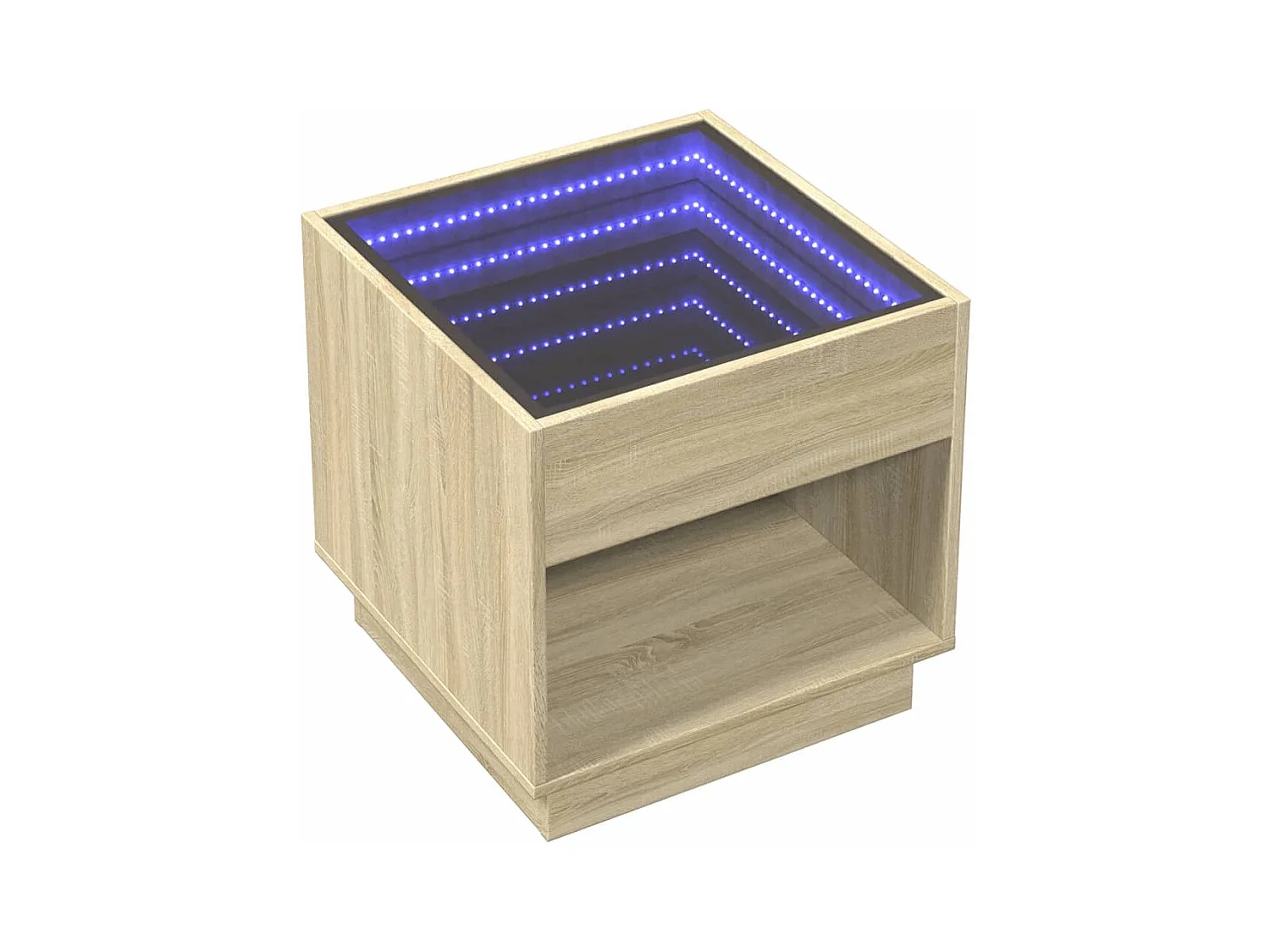 Nachttisch mit LED Infinity Sonoma Eiche 50x50x50 cm