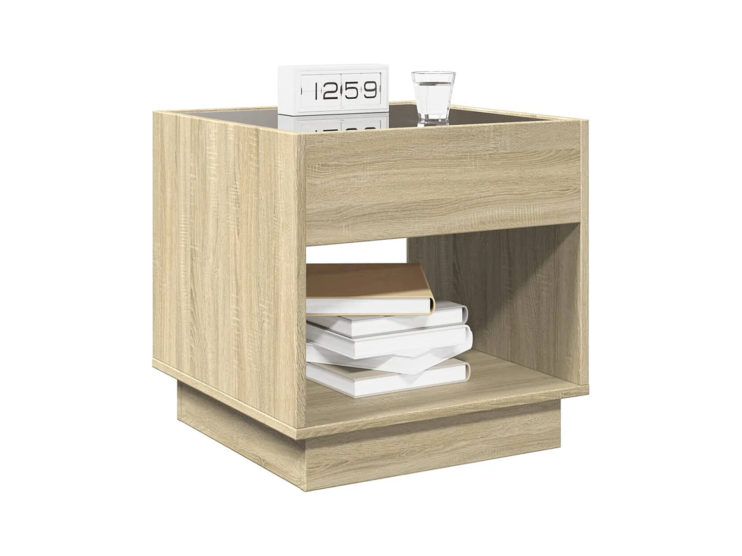 Nachttisch mit LED Infinity Sonoma Eiche 50x50x50 cm