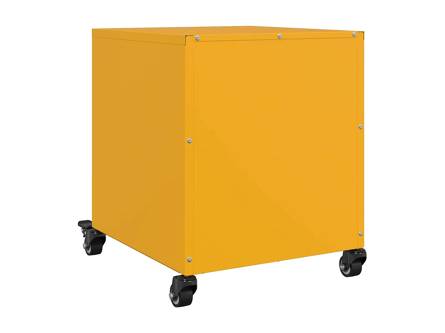 Tables de chevet 2 pcs jaune moutarde 36x39x43,5 cm acier