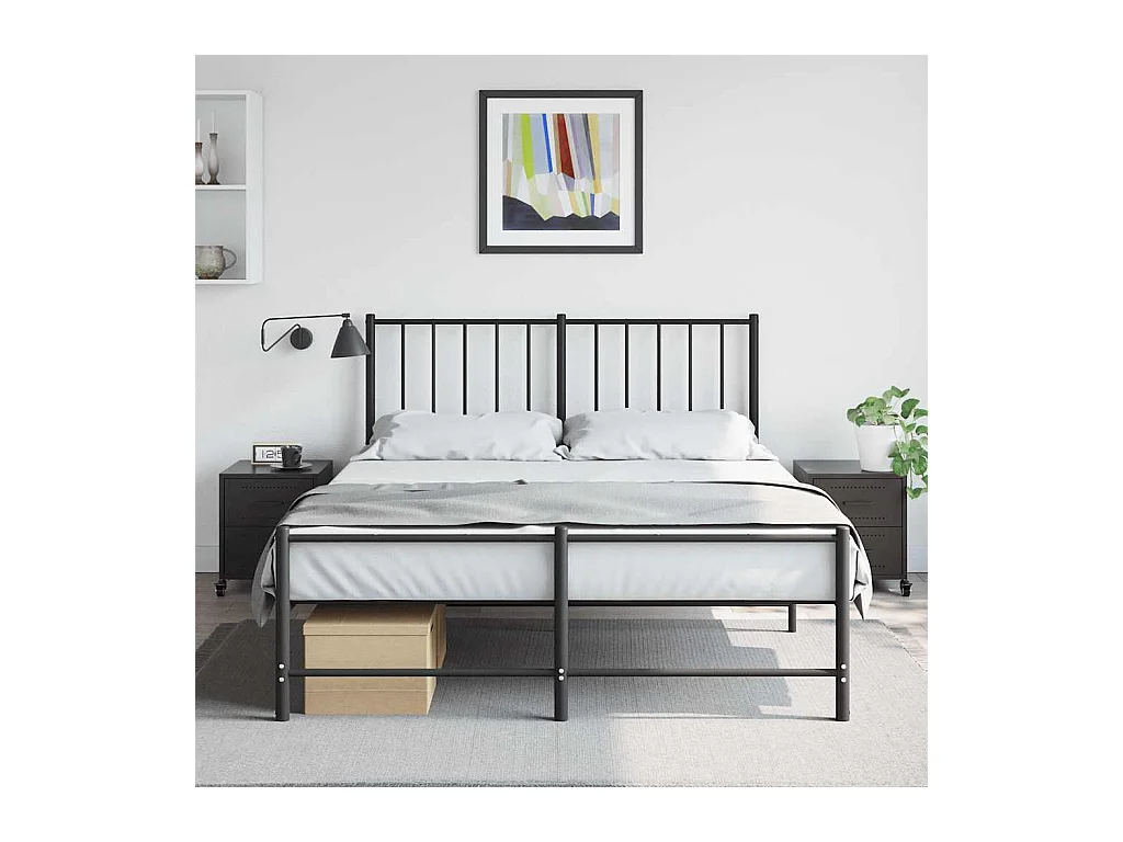 Tables de chevet 2 pcs noir 36x39x43,5 cm acier