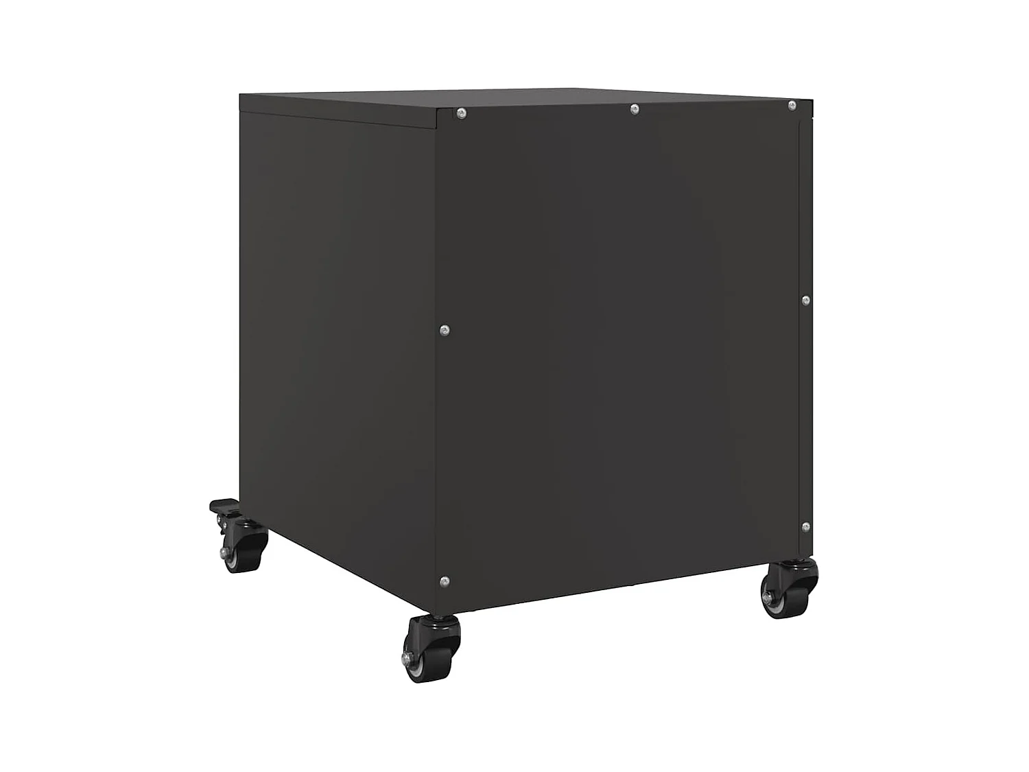 Tables de chevet 2 pcs noir 36x39x43,5 cm acier