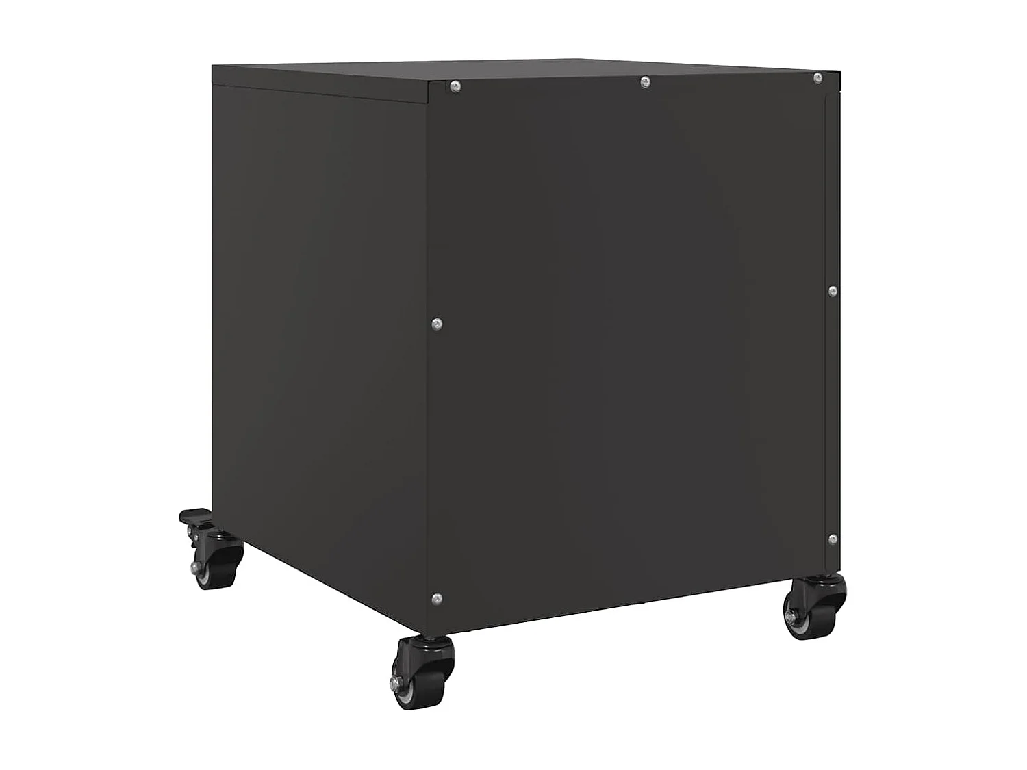 Tables de chevet 2 pcs noir 36x39x43,5 cm acier