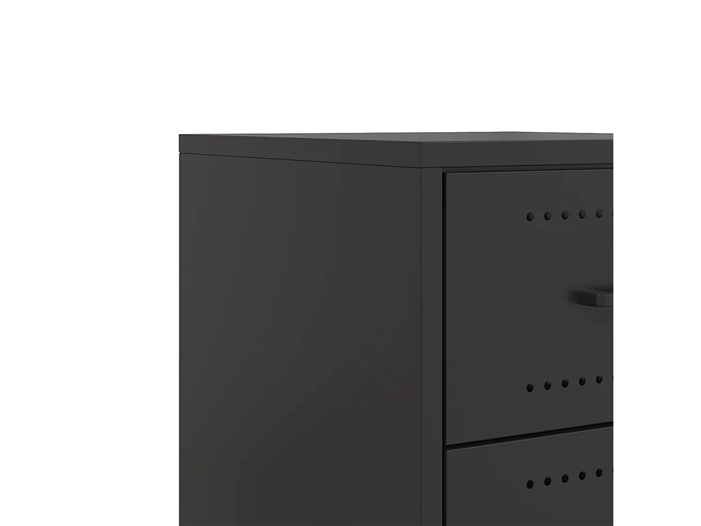Tables de chevet 2 pcs noir 36x39x43,5 cm acier