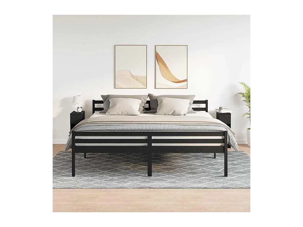 Tables de chevet avec tiroir 2 pcs chêne noir 20x36x60 cm