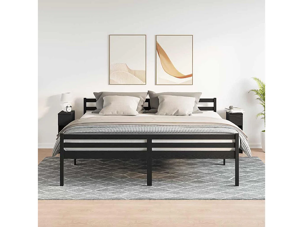 Tables de chevet avec tiroir 2 pcs chêne noir 20x36x60 cm