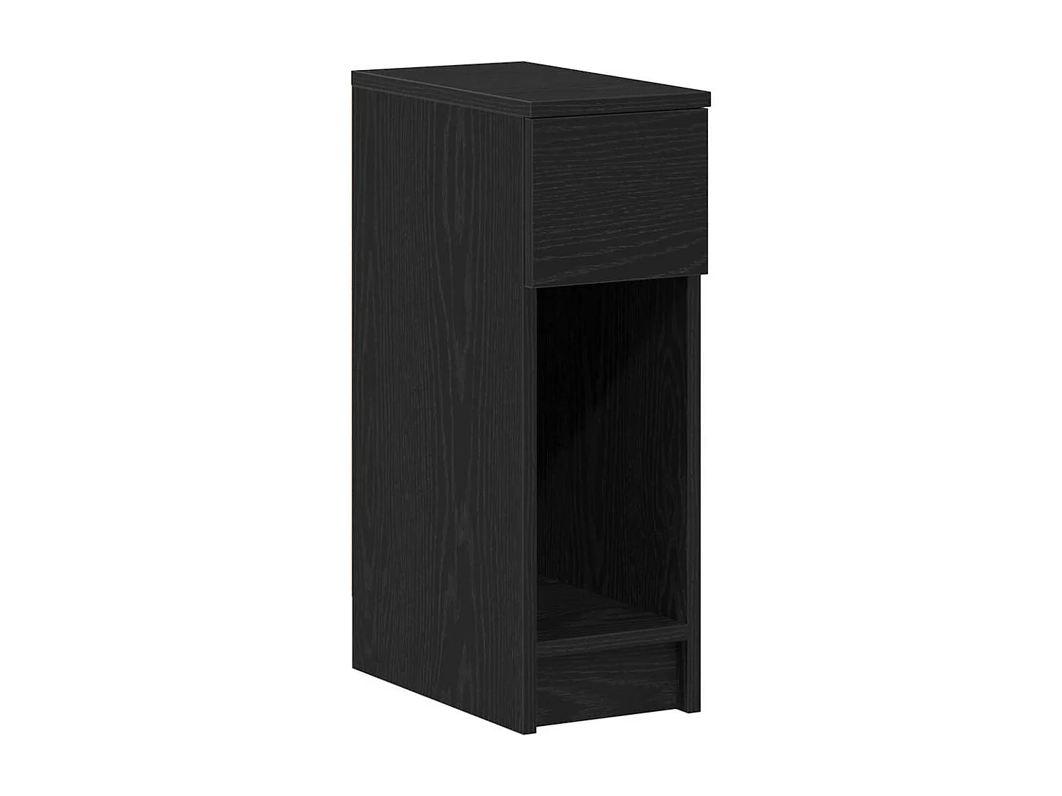 Tables de chevet avec tiroir 2 pcs chêne noir 20x36x60 cm