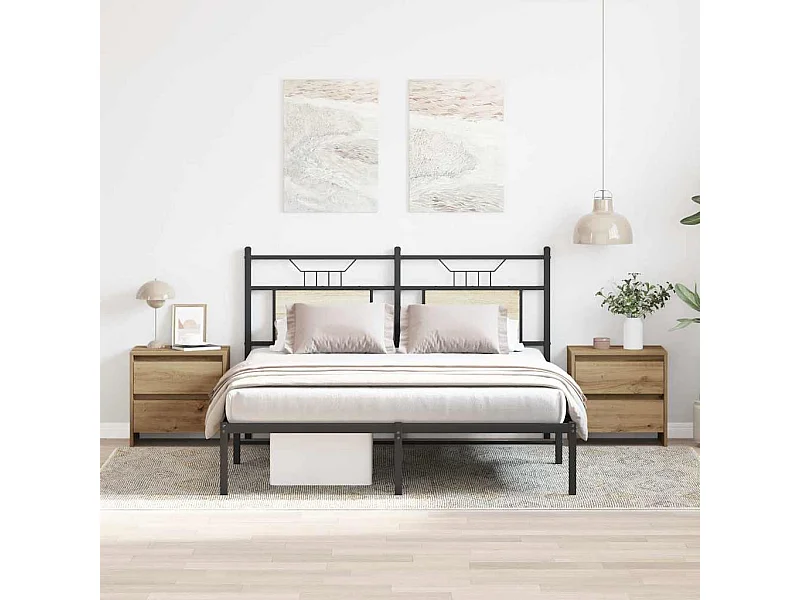 Table de chevet 2 pcs Chêne Artisan 45x34x44,5 cm Bois d'ingénierie