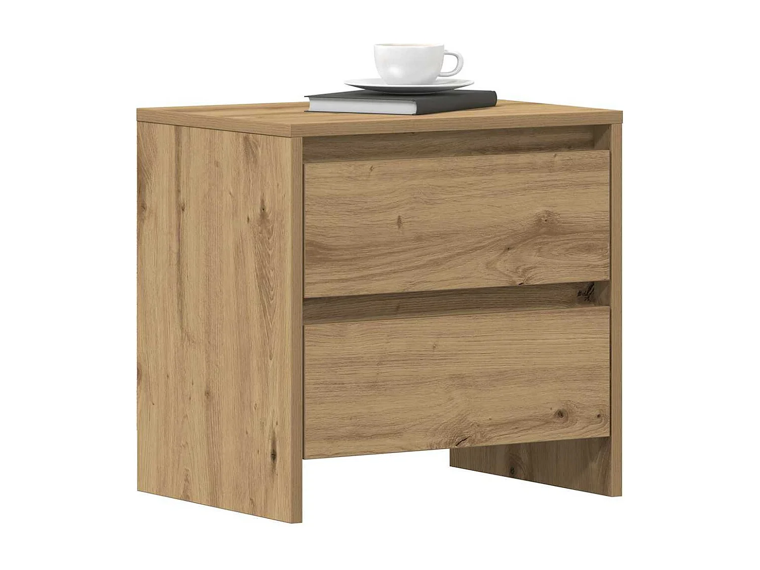 Table de chevet 2 pcs Chêne Artisan 45x34x44,5 cm Bois d'ingénierie