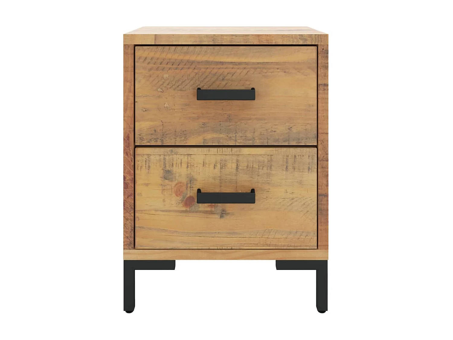 Comodino Marrone 36x30x45 cm Legno massello di pino