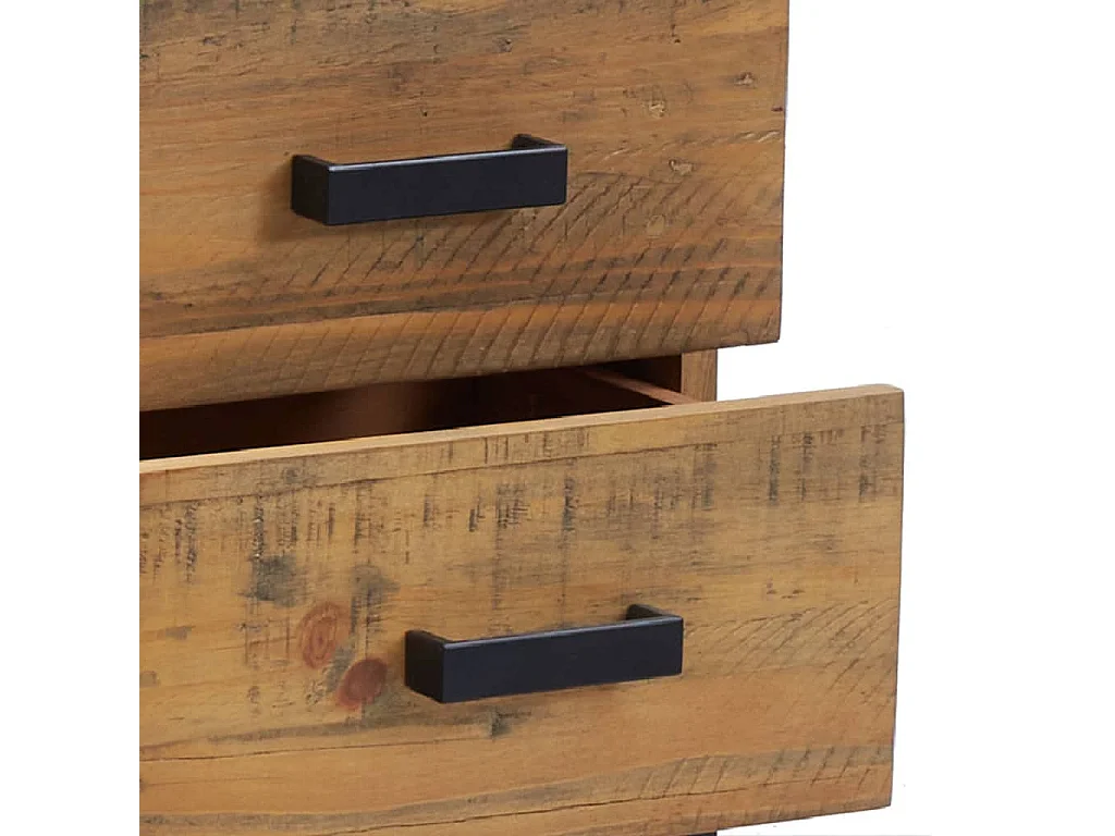 Comodino Marrone 36x30x45 cm Legno massello di pino