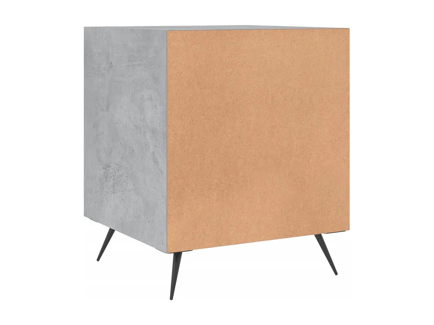 Comodini 2 pezzi grigio cemento 40x40x50 cm in legno ingegnerizzato