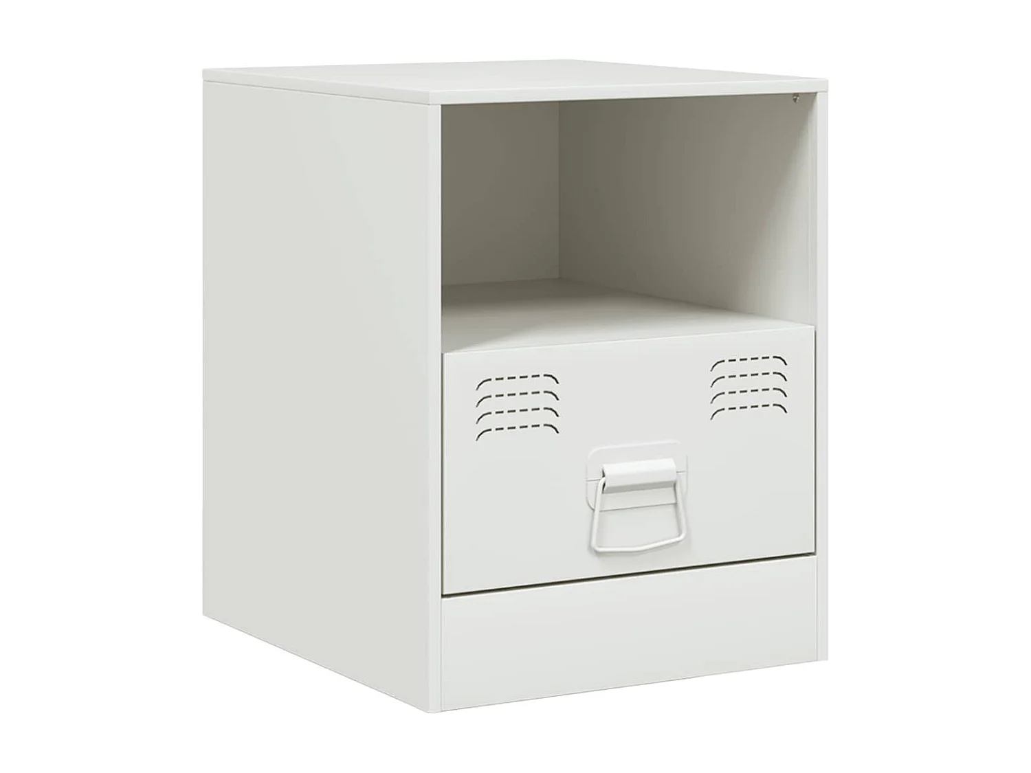 Tables de chevet 2 pcs blanc 34,5x39x44 cm acier