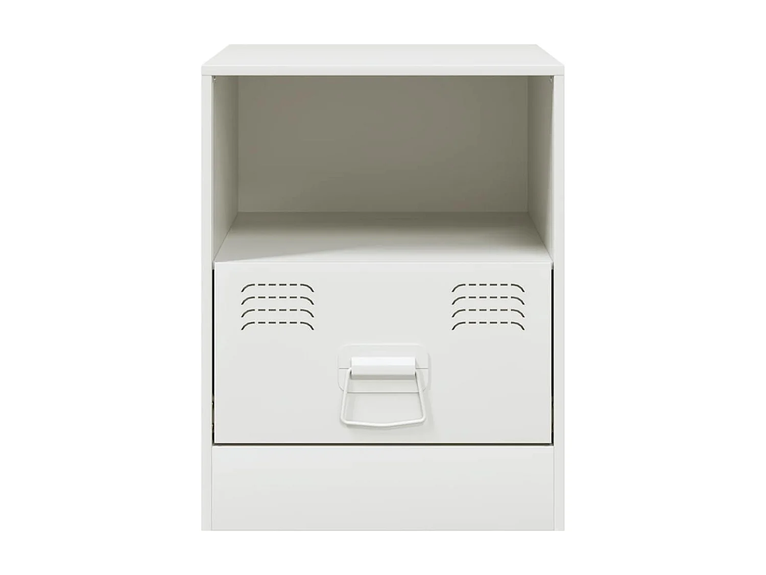 Tables de chevet 2 pcs blanc 34,5x39x44 cm acier