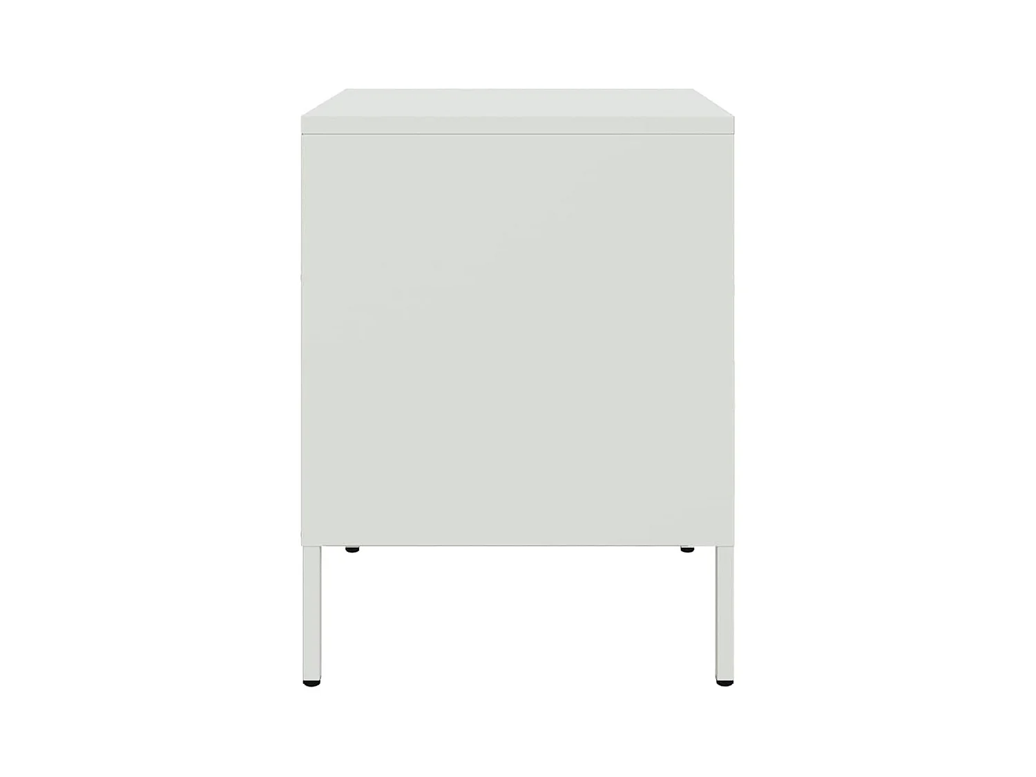 Tables de chevet 2 pcs blanc 36x39x50,5 cm acier