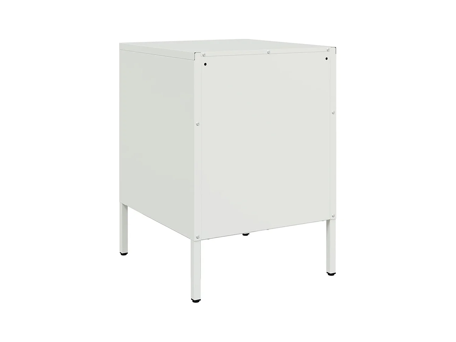 Tables de chevet 2 pcs blanc 36x39x50,5 cm acier