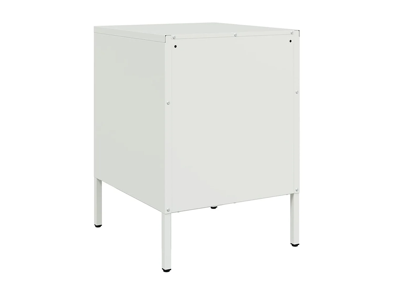 Tables de chevet 2 pcs blanc 36x39x50,5 cm acier