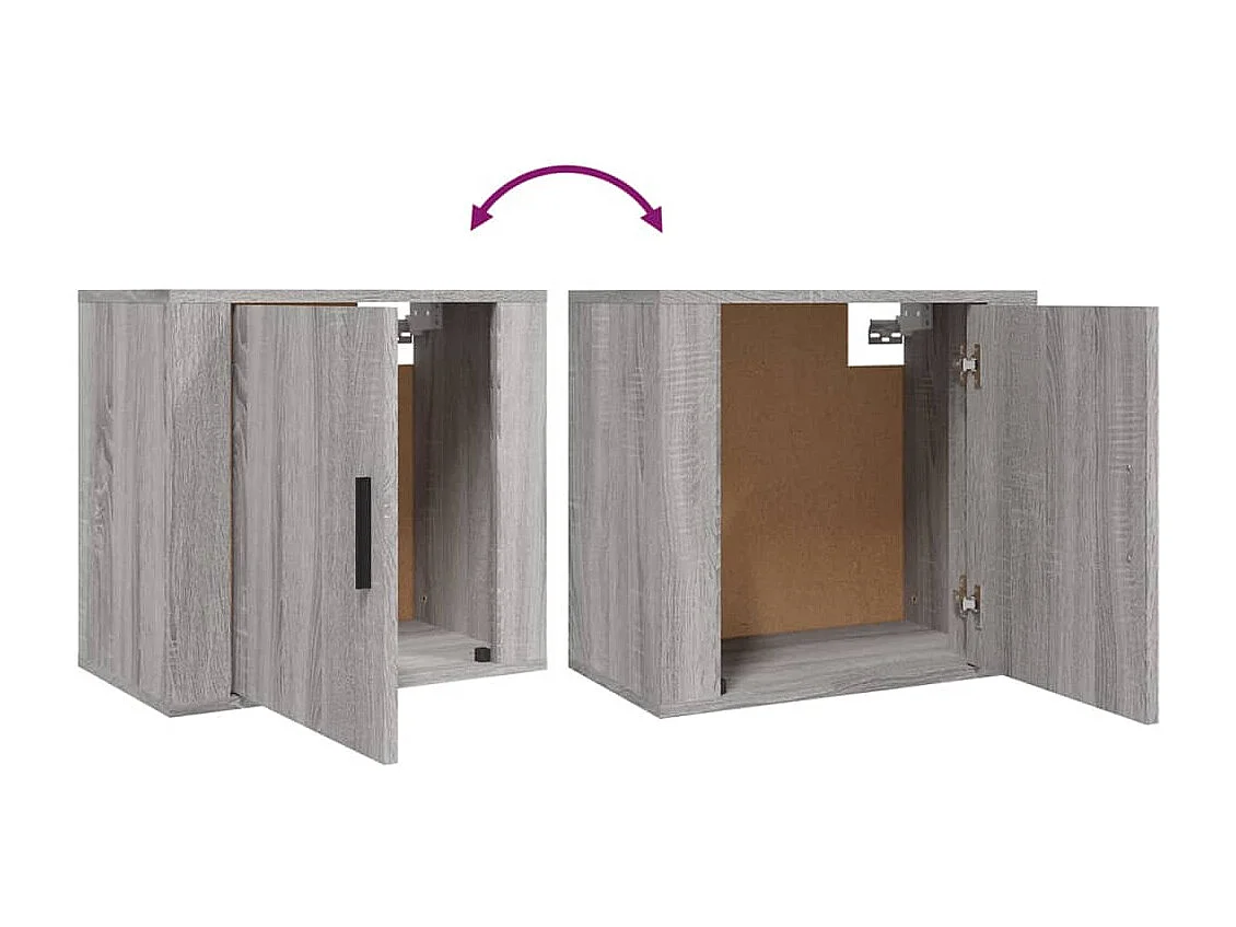 Tables de chevet murales 2 pcs Sonoma gris 50x30x47 cm