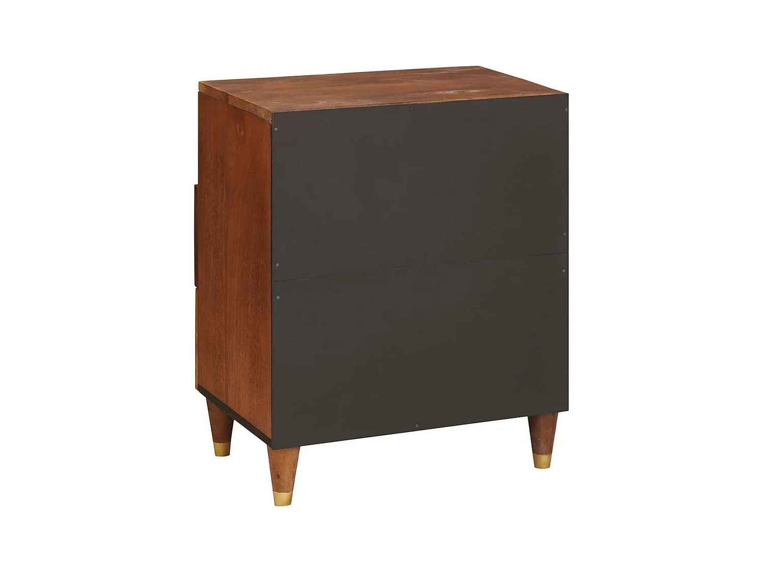 Tables de chevet Marron Rotin et bois de mangue massif