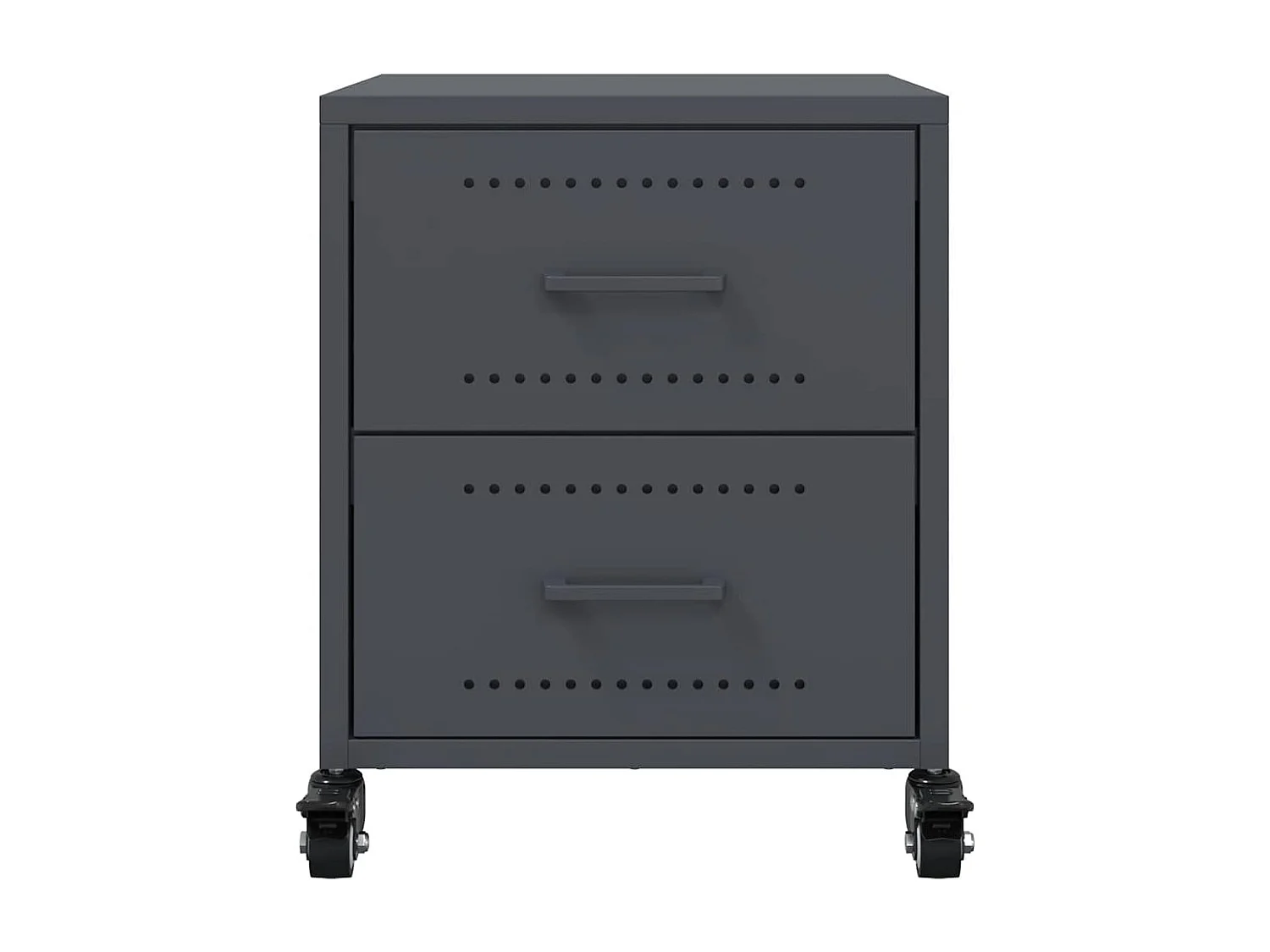 Comodino antracite 36x39x43,5 cm acciaio