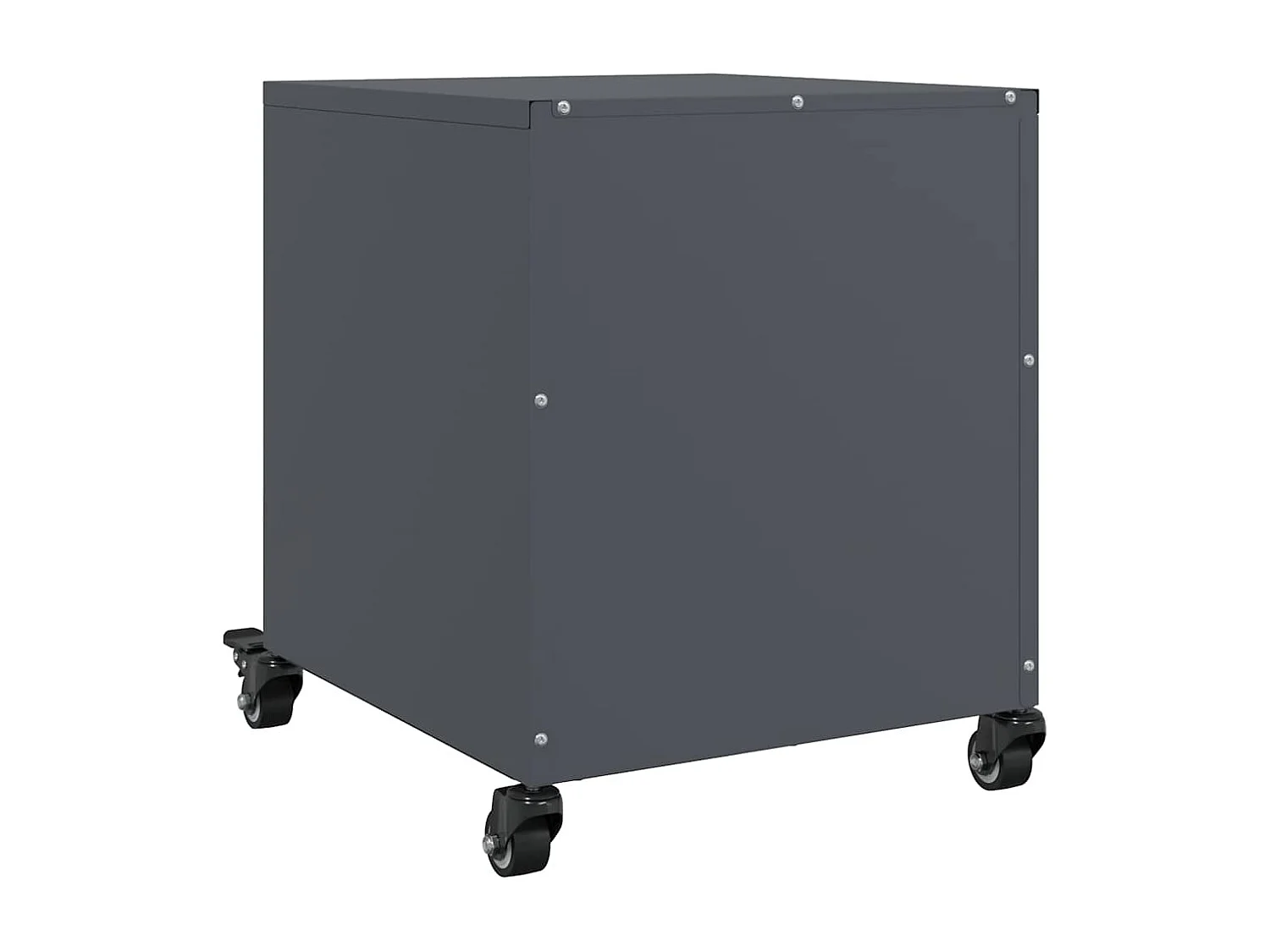 Comodino antracite 36x39x43,5 cm acciaio