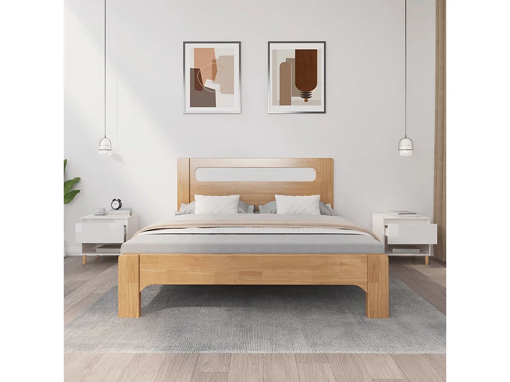 Comodini 2 pz Bianco lucido 50x46x50 cm