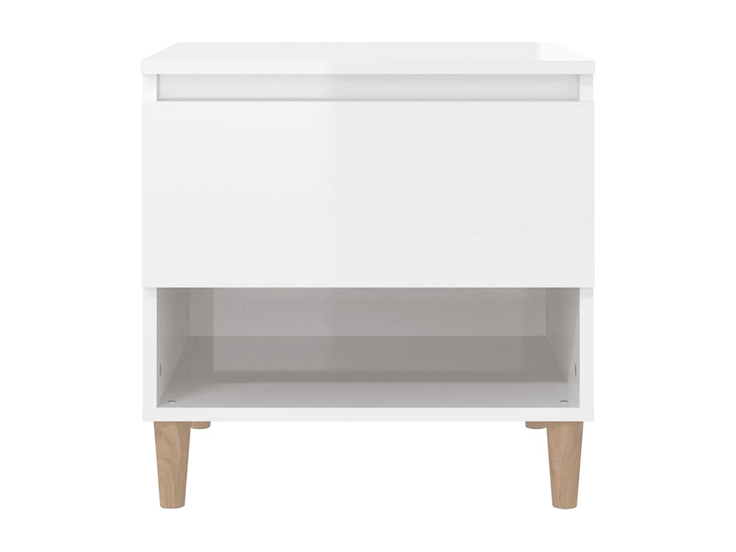 Comodini 2 pz Bianco lucido 50x46x50 cm