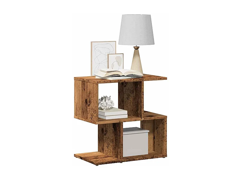 Tables de chevet 2pcs vieux bois 50x30x51,5cm bois d'ingénierie