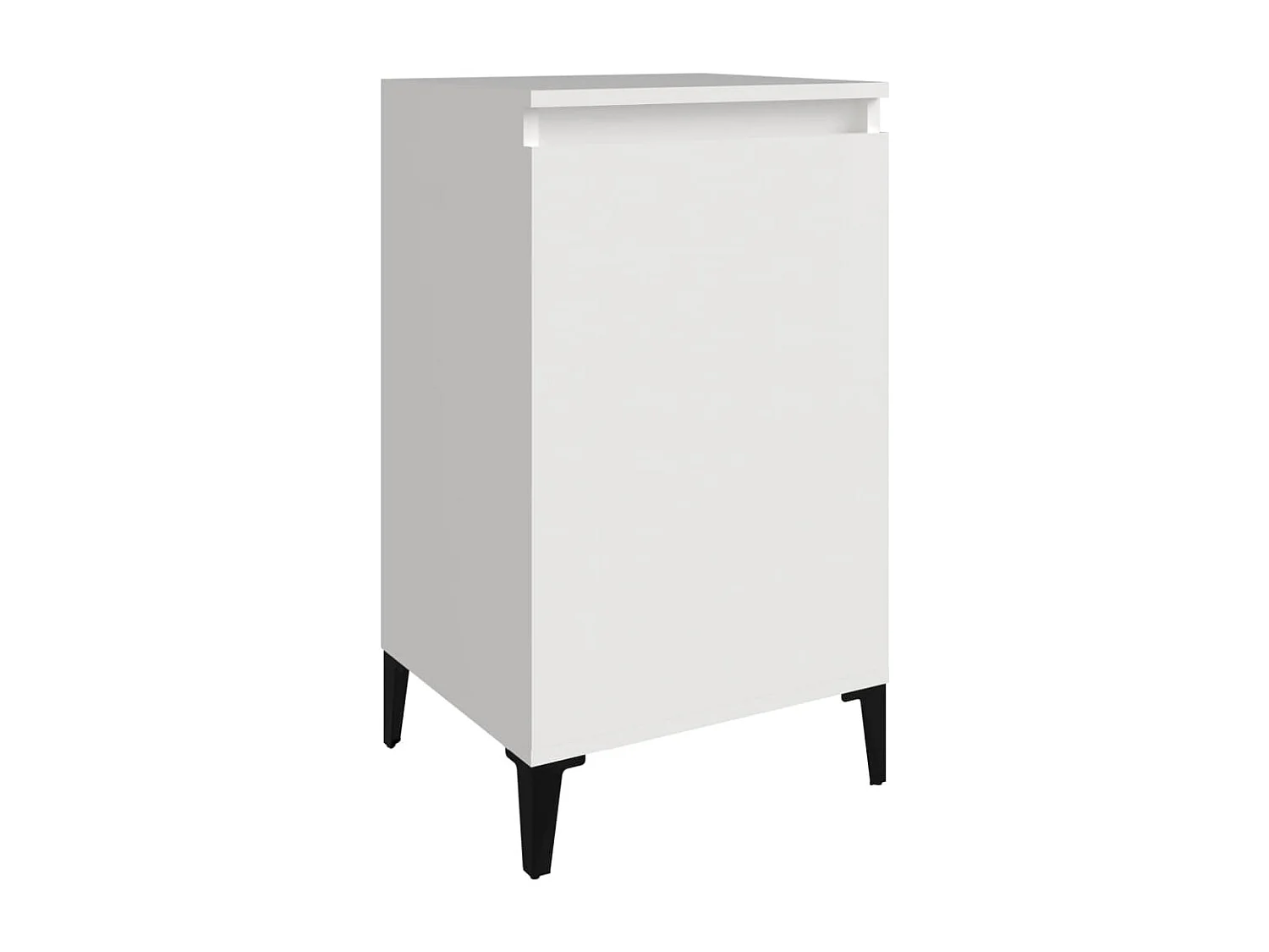 Comodino bianco lucido 40x35x70 cm in legno ingegnerizzato