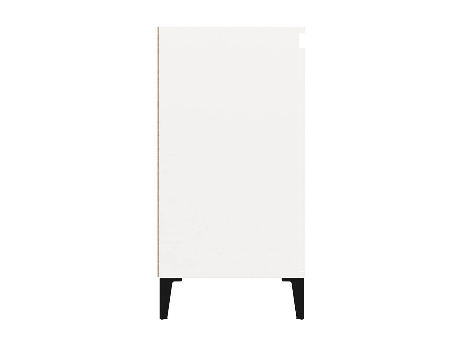 Comodino bianco lucido 40x35x70 cm in legno ingegnerizzato