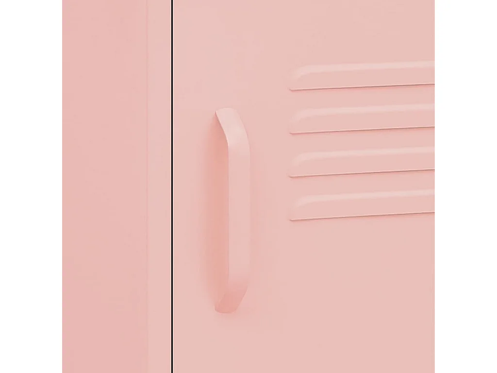 Mesitas de noche 2 uds Rosa 35x35x51 cm Acero