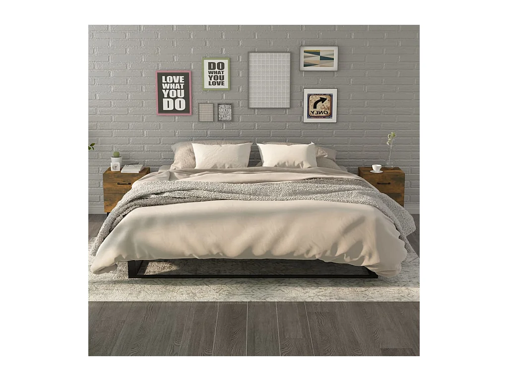 Comodini 2 pz Rovere affumicato 40x35x47,5 cm