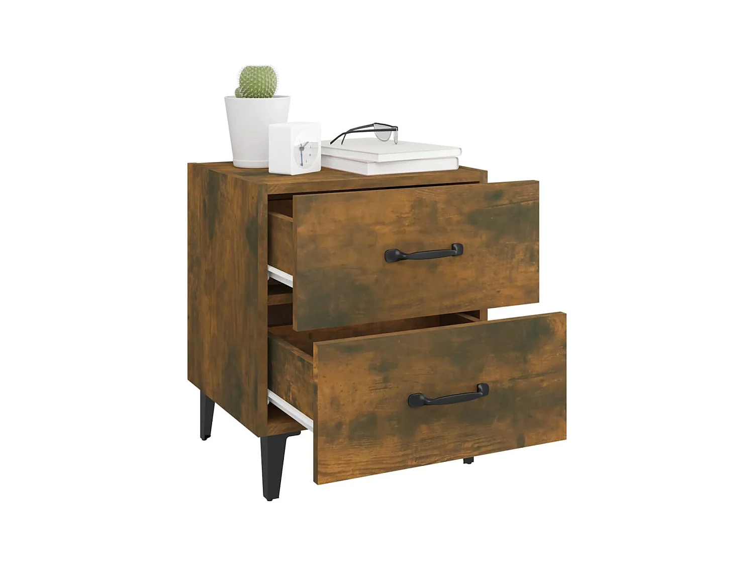 Comodini 2 pz Rovere affumicato 40x35x47,5 cm