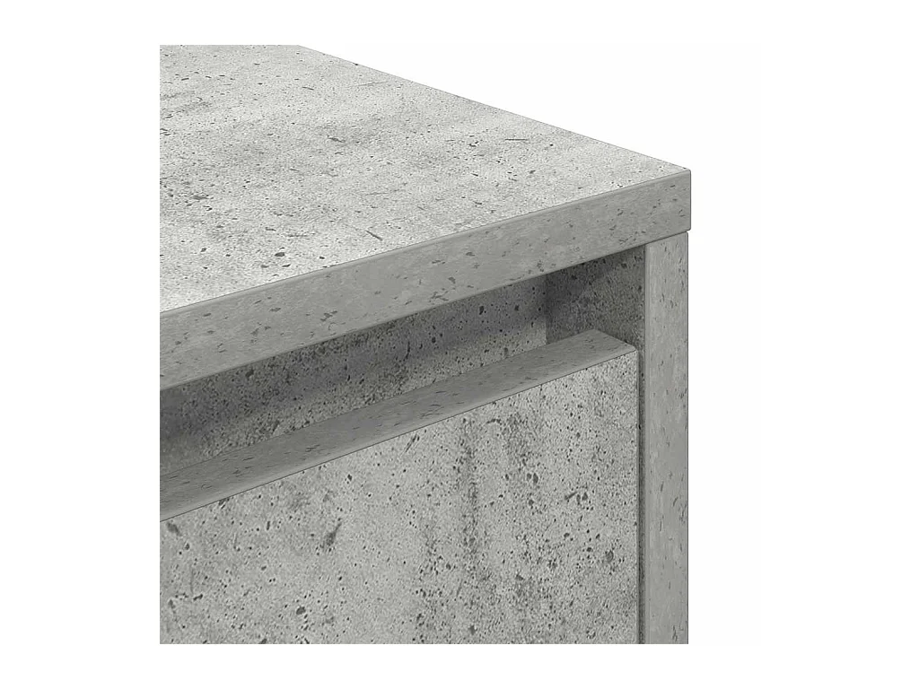 Nachtkastje met ledverlichting, betongrijs, 38x34x50 cm