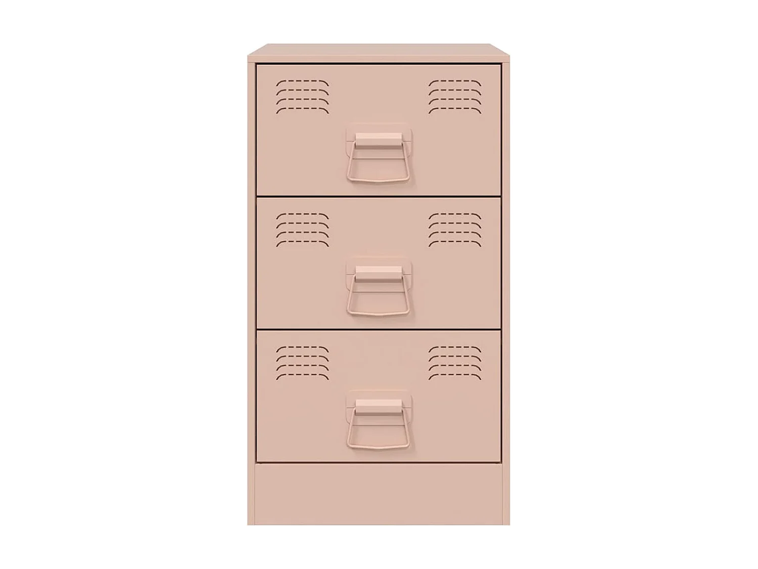 Tables de chevet 2 pcs rose 34,5x39x62 cm acier