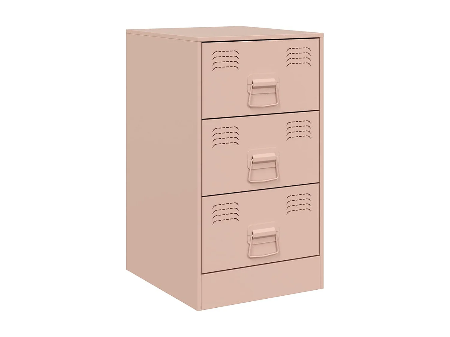 Tables de chevet 2 pcs rose 34,5x39x62 cm acier