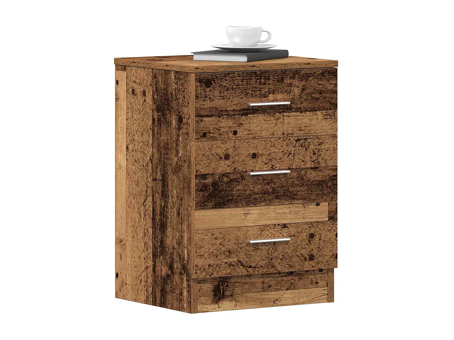 Tables de chevet 2 pcs vieux bois 38x35x55 cm bois d'ingénierie