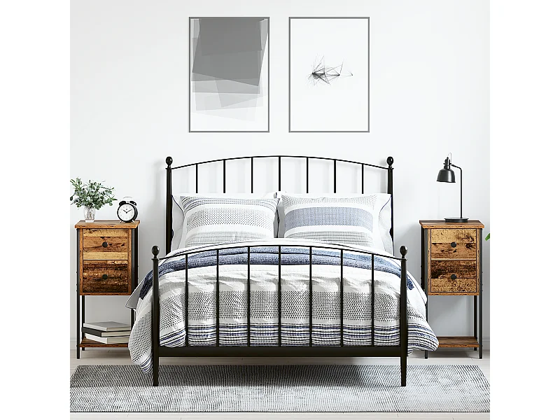 Cabinet de chevet avec tiroir 2 pcs Bois ancien 32 x 42 x 70 cm