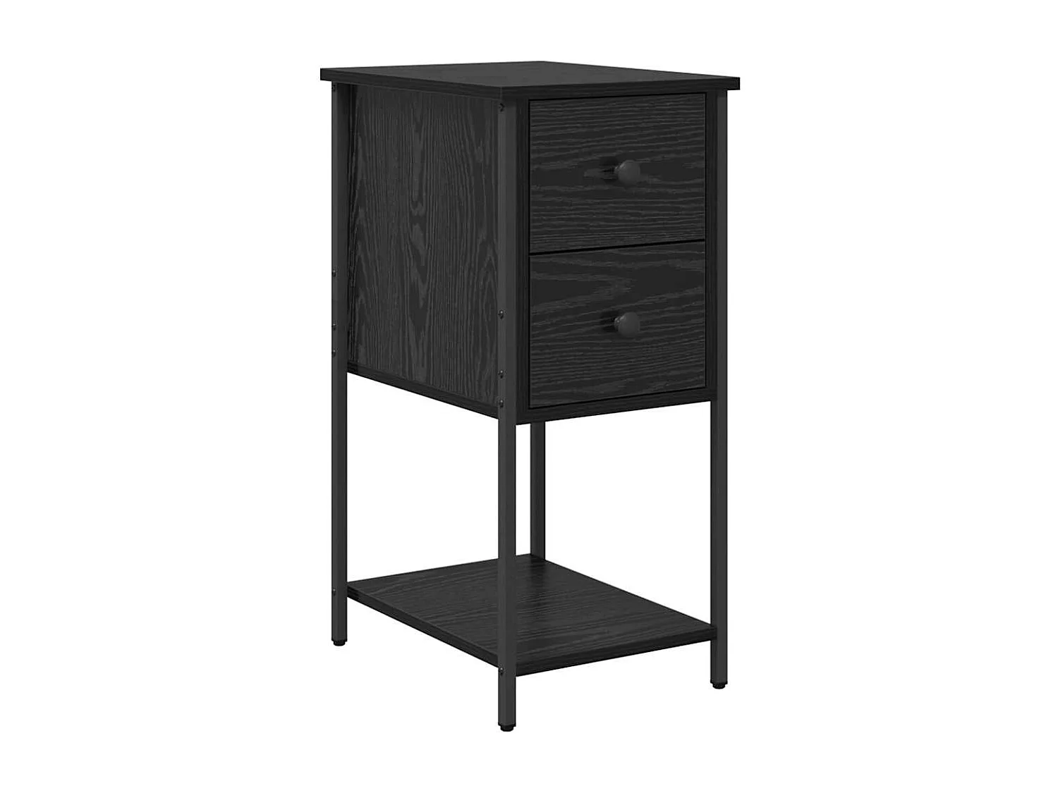 Cabinet de chevet avec tiroir Chêne noir 32 x 42 x 70 cm